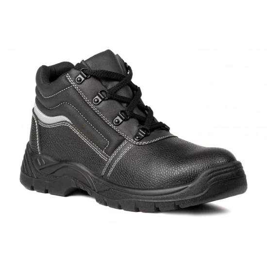Bocanci de protectie S1P, bombeu metalic, negru
