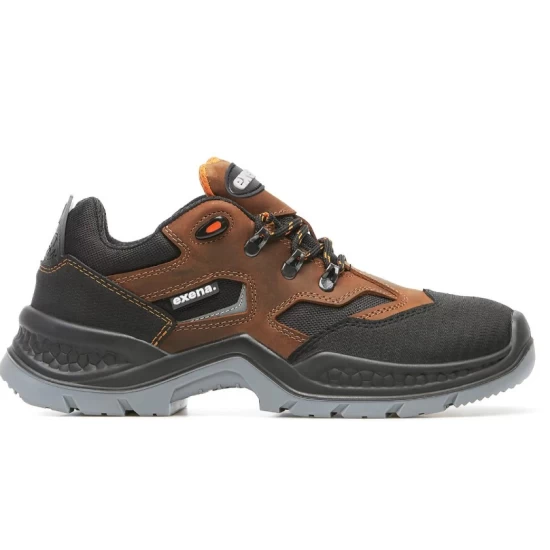 Pantofi de protectie S3 bombeu compozit, Maro-Negru Pantofi de protectie S3 bombeu compozit, Maro-Negru