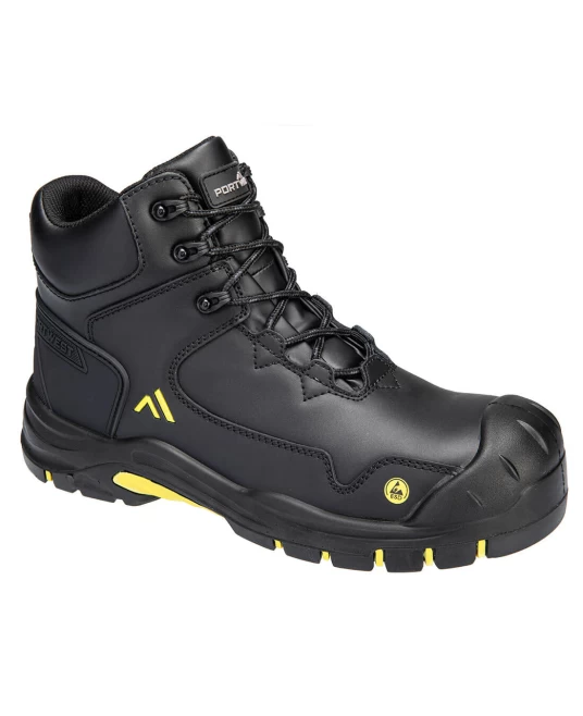 Bocanci de protectie S3S  ESD HRO SR SC FO, Negru/Galben Bocanci de protectie S3S  ESD HRO SR SC FO, Negru/Galben