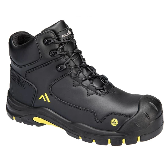 Bocanci de protectie S3S ESD HRO SR SC FO, Negru/Galben Bocanci de protectie S3S ESD HRO SR SC FO, Negru/Galben