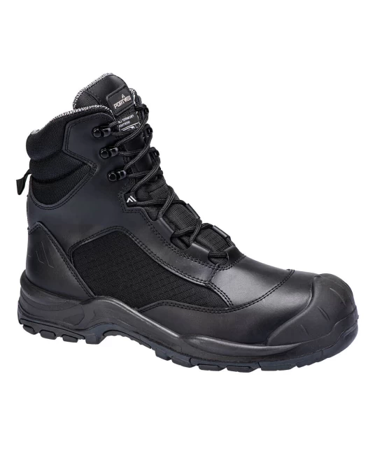 Bocanci inalti de protectie cu membrana impermeabila, O7S SR FO SC HRO, Negru