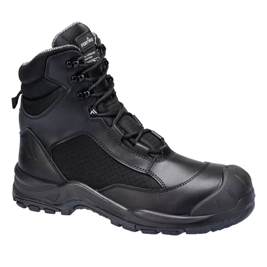 Bocanci inalti de protectie cu membrana impermeabila, O7S SR FO SC HRO, Negru Bocanci inalti de protectie cu membrana impermeabila, O7S SR FO SC HRO, Negru