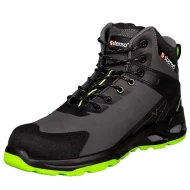 Bocanci de protectie S3S SR, bombeu fibre de sticla si lamela antiperforatie Kevlar, Negru-verde Bocanci de protectie S3S SR, bombeu fibre de sticla si lamela antiperforatie Kevlar, Negru-verde