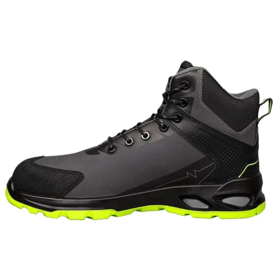 Bocanci de protectie S3S SR, bombeu fibre de sticla si lamela antiperforatie Kevlar, Negru-verde Bocanci de protectie S3S SR, bombeu fibre de sticla si lamela antiperforatie Kevlar, Negru-verde