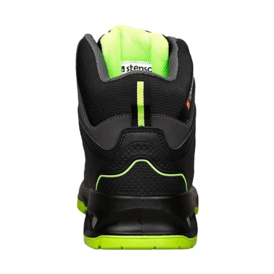 Bocanci de protectie S3S SR, bombeu fibre de sticla si lamela antiperforatie Kevlar, Negru-verde Bocanci de protectie S3S SR, bombeu fibre de sticla si lamela antiperforatie Kevlar, Negru-verde