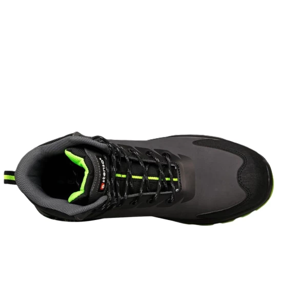 Bocanci de protectie S3S SR, bombeu fibre de sticla si lamela antiperforatie Kevlar, Negru-verde Bocanci de protectie S3S SR, bombeu fibre de sticla si lamela antiperforatie Kevlar, Negru-verde