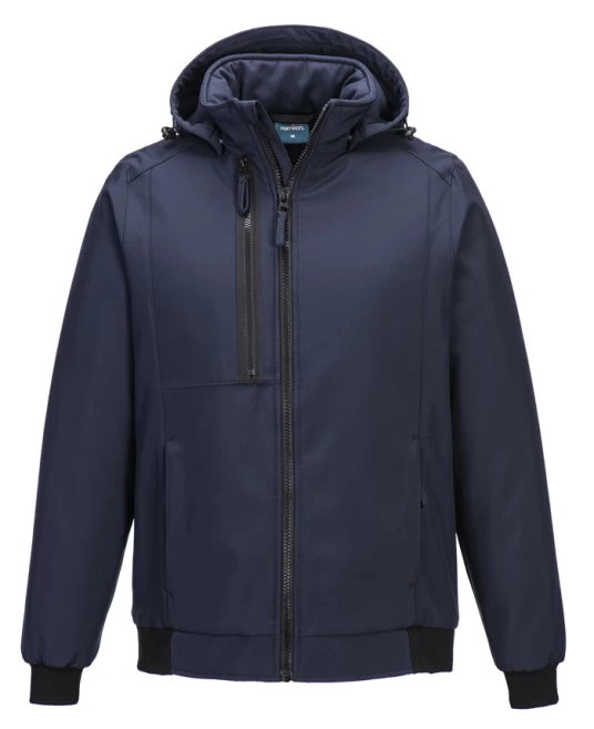 Softshell de iarna cu gluga, captuseala fleece, bleumarin Softshell de iarna cu gluga, captuseala fleece, bleumarin