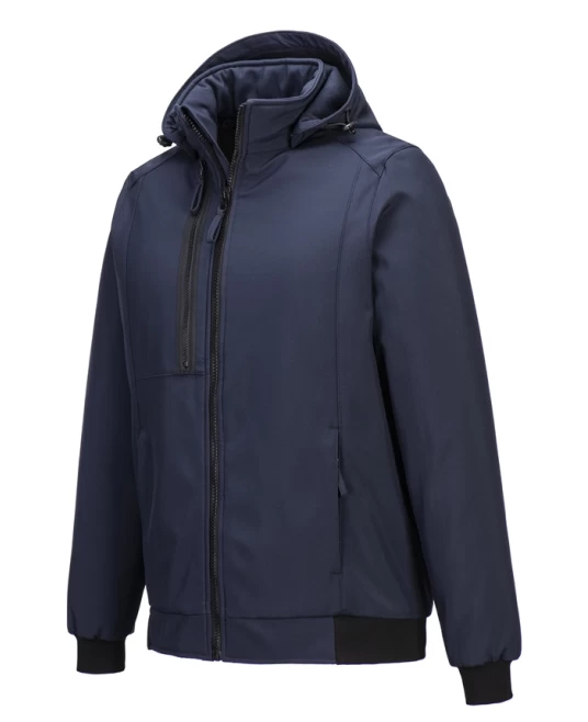 Softshell de iarna cu gluga, captuseala fleece, bleumarin Softshell de iarna cu gluga, captuseala fleece, bleumarin