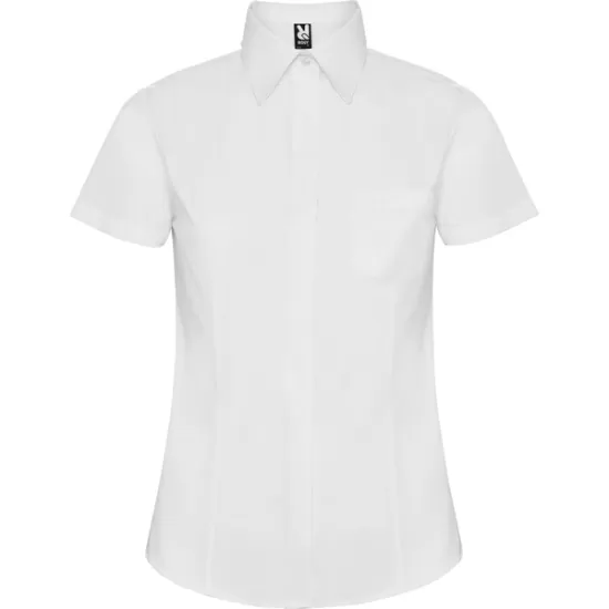 Camasa cu maneca scurta femei, 130g/m2 Alb