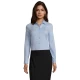 Camasa femei cu maneca lunga, model slim fit si guler apretat, Albastru deschis Camasa femei cu maneca lunga, model slim fit si guler apretat, Albastru deschis