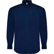 Camasa cu guler inchis cu nasturi, bleumarin