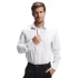 Camasa business stretch, fara buzunar pe piept, alb