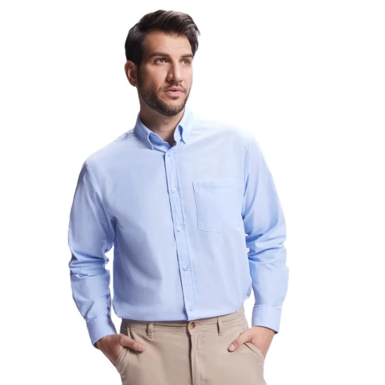 Camasa Oxford barbati, 140g/m2 albastru deschis Camasa Oxford barbati, 140g/m2 albastru deschis