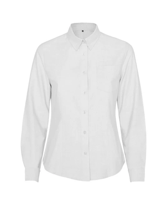 Camasa Oxford femei, buzunar pe piept, densitate 140g/m2, alb Camasa Oxford femei, buzunar pe piept, densitate 140g/m2, alb