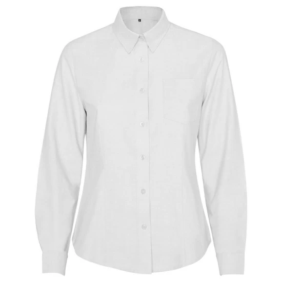Camasa Oxford femei, buzunar pe piept, densitate 140g/m2, alb Camasa Oxford femei, buzunar pe piept, densitate 140g/m2, alb