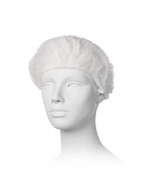 Capeline de unica folosinta din material netesut, tip clip, 100 buc/set, albe Capeline de unica folosinta din material netesut, tip clip, 100 buc/set, albe