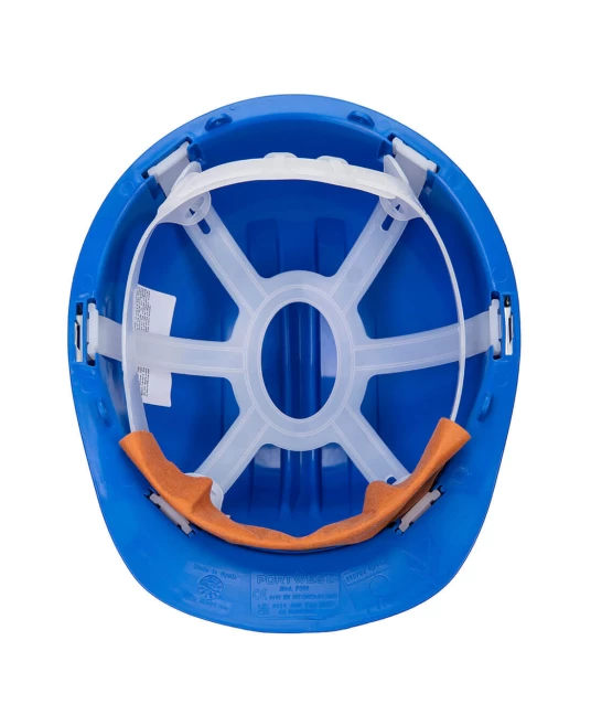 Casca de protectie dielectrica, cu scurgere pentru ploaie, Albastru