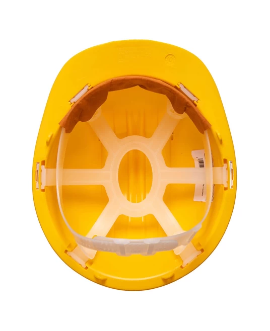 Casca de protectie dielectrica, cu scurgere pentru ploaie, Galben