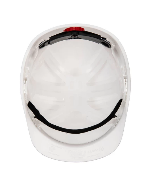 Casca de protectie ventilata, reglare cu rotor, Alb