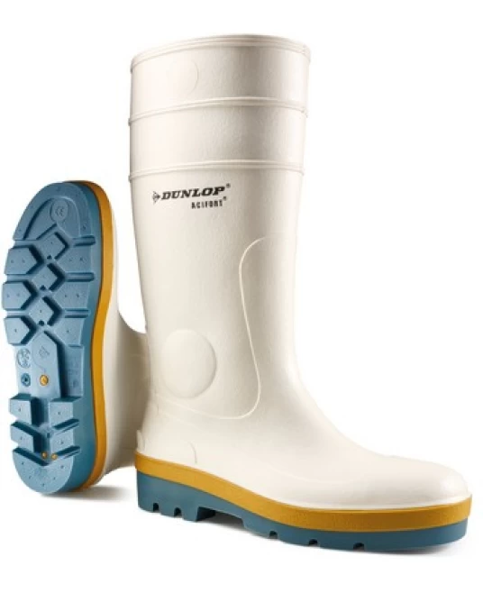 Cizme premium albe PVC Dunlop foarte rezistente la acizi si dezinfectanti Cizme premium albe PVC Dunlop foarte rezistente la acizi si dezinfectanti