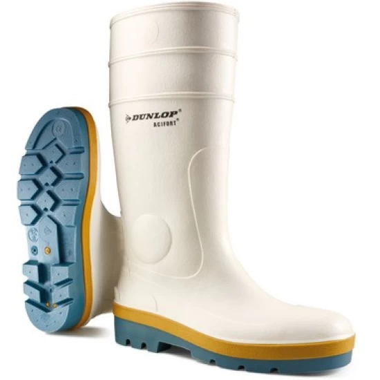 Cizme premium albe PVC Dunlop foarte rezistente la acizi si dezinfectanti Cizme premium albe PVC Dunlop foarte rezistente la acizi si dezinfectanti