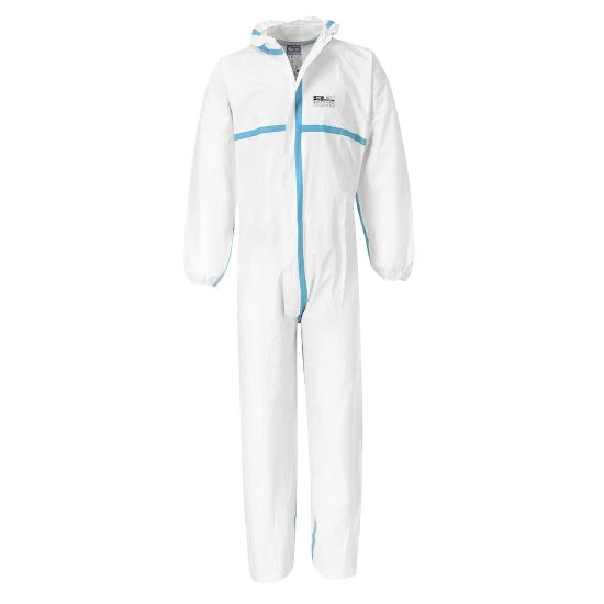Combinezon antistatic BizTex cu protectie chimica agenti biologici 50 buc, alb Combinezon antistatic BizTex cu protectie chimica agenti biologici 50 buc, alb