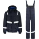 Costum de iarna cu dungi reflectorizante (salopeta cu pieptar si jacheta), bleumarin Costum de iarna cu dungi reflectorizante (salopeta cu pieptar si jacheta), bleumarin