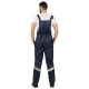 Costum de iarna cu dungi reflectorizante (salopeta cu pieptar si jacheta), bleumarin Costum de iarna cu dungi reflectorizante (salopeta cu pieptar si jacheta), bleumarin