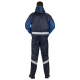 Costum de iarna cu dungi reflectorizante (salopeta cu pieptar si jacheta), bleumarin Costum de iarna cu dungi reflectorizante (salopeta cu pieptar si jacheta), bleumarin