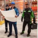Costum impermeabil vatuit (salopeta cu pieptar + jacheta), gri si verde Costum impermeabil vatuit (salopeta cu pieptar + jacheta), gri si verde