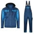 Costum impermeabil vatuit (salopeta cu pieptar + jacheta), bleumarin si albastru