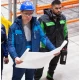 Costum impermeabil vatuit (salopeta cu pieptar + jacheta), bleumarin si albastru