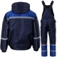 Costum vatuit impermeabil (jacheta + salopeta cu pieptar), bleumarin-albastru