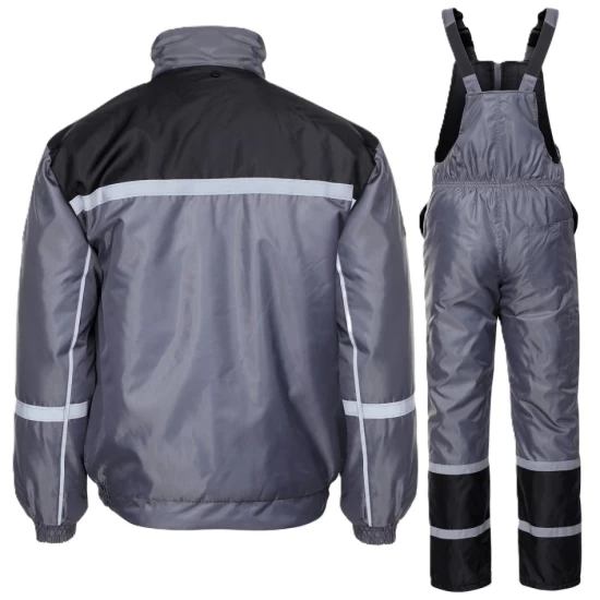 Costum vatuit impermeabil (jacheta + salopeta cu pieptar), gri Costum vatuit impermeabil (jacheta + salopeta cu pieptar), gri