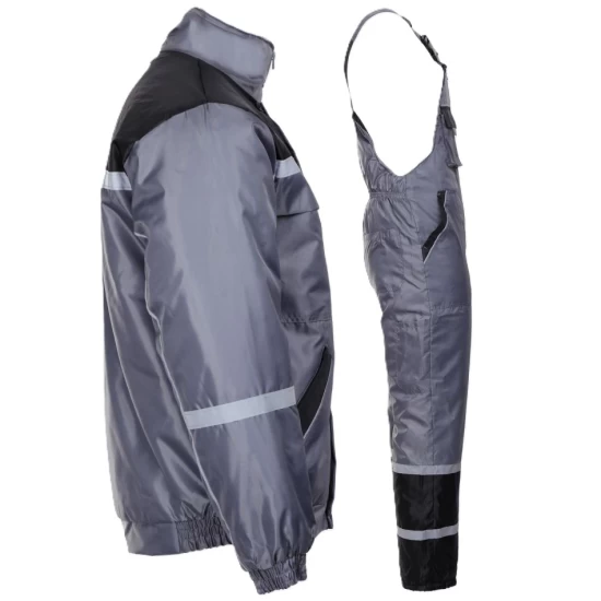 Costum vatuit impermeabil (jacheta + salopeta cu pieptar), gri Costum vatuit impermeabil (jacheta + salopeta cu pieptar), gri
