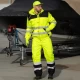 Costum vatuit HiVis impermeabil (salopeta cu pieptar + jacheta), galben