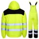 Costum vatuit HiVis impermeabil (salopeta cu pieptar + jacheta), galben
