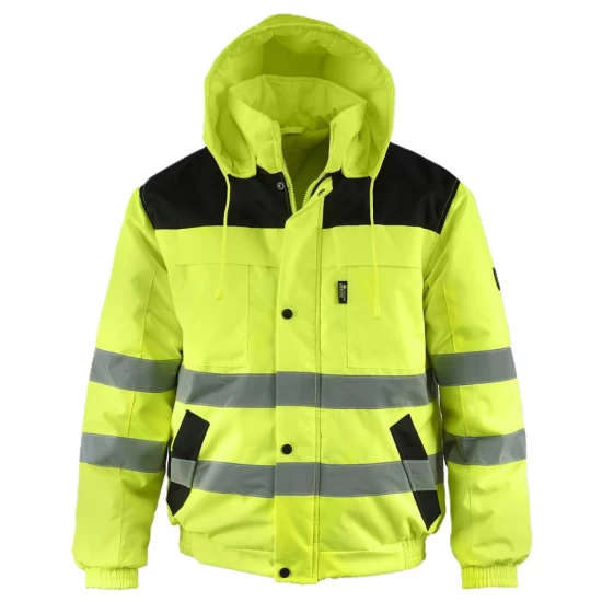 Costum vatuit HiVis impermeabil (salopeta cu pieptar + jacheta), galben