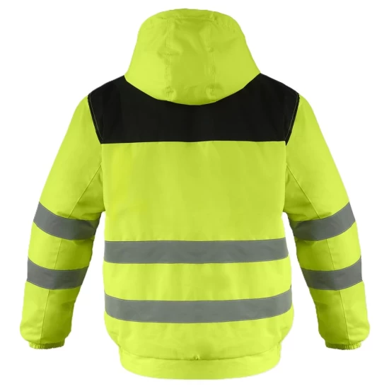 Costum vatuit HiVis impermeabil (salopeta cu pieptar + jacheta), galben