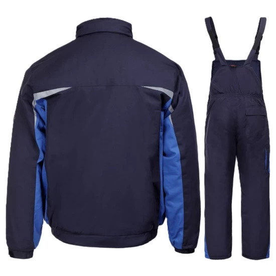 Costum vatuit bumbac Kastor (salopeta cu pieptar + jacheta ), bleumarin-albastru Costum vatuit bumbac Kastor (salopeta cu pieptar + jacheta ), bleumarin-albastru