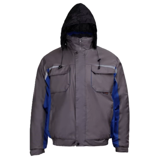 Costum vatuit impermeabil Kastor Plus (salopeta cu pieptar vatuita + jacheta vatuita), gri-albastru regal Costum vatuit impermeabil Kastor Plus (salopeta cu pieptar vatuita + jacheta vatuita), gri-albastru regal