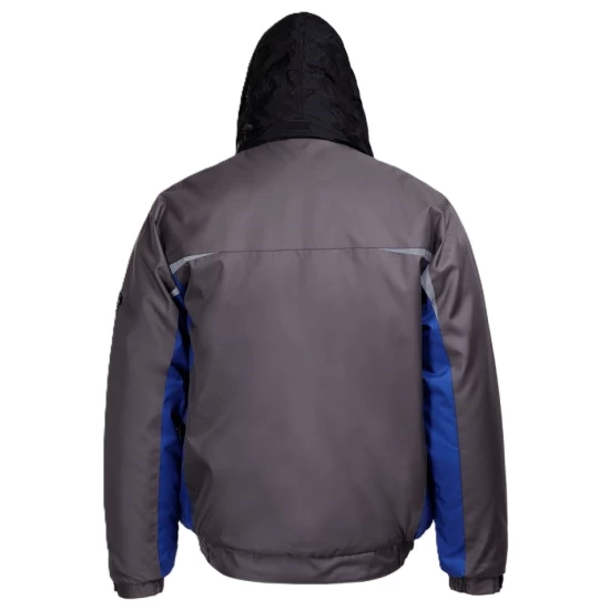 Costum vatuit impermeabil Kastor Plus (salopeta cu pieptar vatuita + jacheta vatuita), gri-albastru regal Costum vatuit impermeabil Kastor Plus (salopeta cu pieptar vatuita + jacheta vatuita), gri-albastru regal