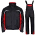 Costum vatuit impermeabil Kastor Plus (salopeta cu pieptar vatuita + jacheta vatuita), negru-rosu