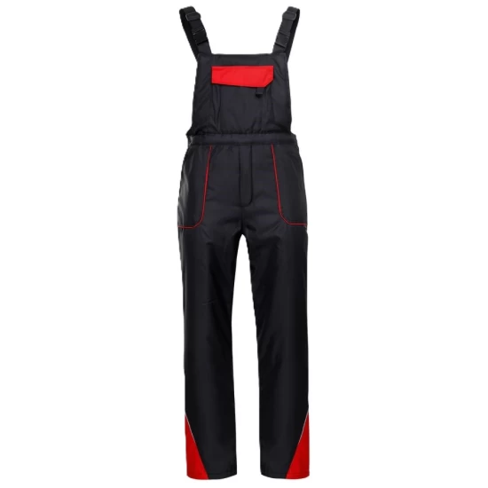 Costum vatuit impermeabil Kastor Plus (salopeta cu pieptar vatuita + jacheta vatuita), negru-rosu Costum vatuit impermeabil Kastor Plus (salopeta cu pieptar vatuita + jacheta vatuita), negru-rosu