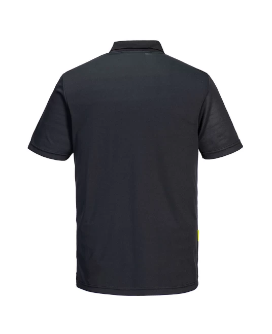Tricou polo corporate premium DX410 tesatura respirabila EzeeCool 150g/mp, negru