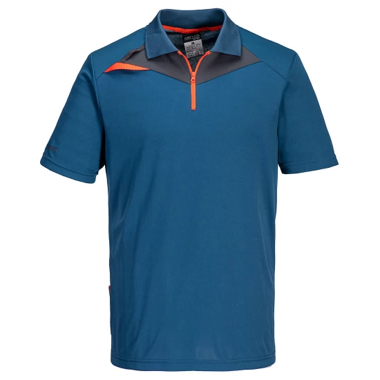 Tricou polo corporate premium DX410 tesatura respirabila EzeeCool 150g/mp, albastru Tricou polo corporate premium DX410 tesatura respirabila EzeeCool 150g/mp, albastru