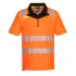 Tricou polo HiVis premium slimfit, portocaliu neon