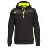 Hanorac premium cu gluga, fermoar scurt, negru-galben