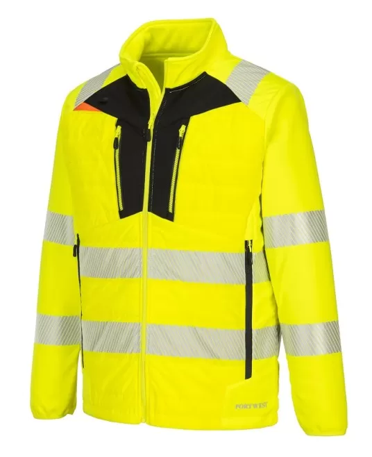 Jacheta vatuita HiVis premium DX4, galben-negru  Jacheta vatuita HiVis premium DX4, galben-negru