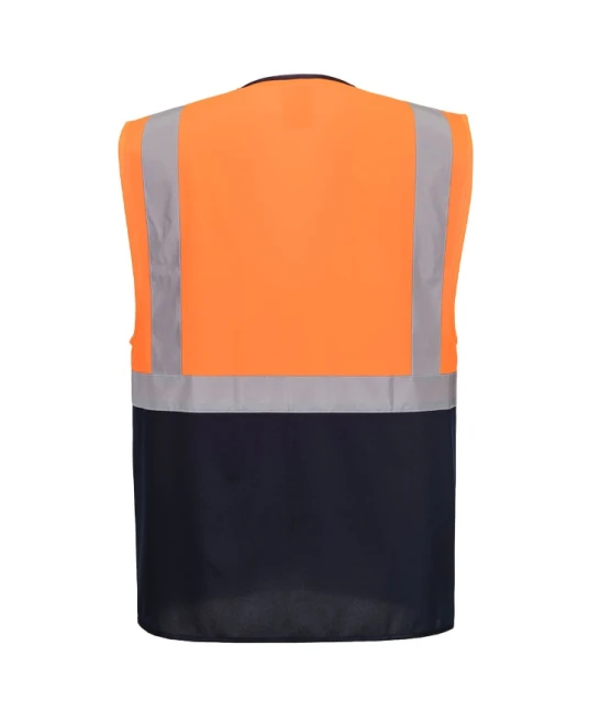 Vesta HiVis Manager cu fermoar, Portocaliu-Bleumarin